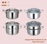 Stainless Steel Casserole Casserole with Steamer Set