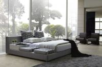 T012-1   Home Bed Bedroom Furniture  Modern Bed Fabric Bed