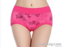 Flower Printing smooth lightweight Micro Fiber brief panties 5107#