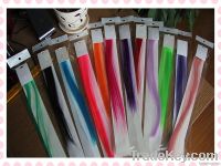 Hot selling ! Fashion fancy colors high quality synthetic clip in hair extension