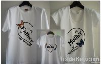 family t-shirt design LOGO -customized model 100% cotton