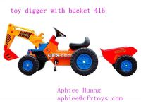 children ride on toy tractor mini digger to drive