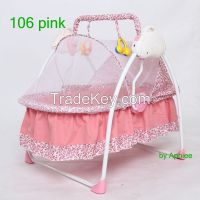 New baby product furniture electric baby bassinet vertical baby swing bed music baby bouncer crib with canopy mosquito net