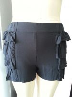 LADIES' 100% VISCOSE FLOWER SHORTS