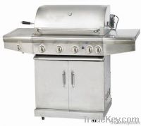 Portable Gas BBQ with 3 burners and 1 side burner