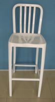 Navy aluminum barstool