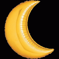  Mylar Gold Crescent Balloon