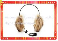 long fur earmuffs with adjustable headband