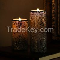 LED Mosaic Candle (Real Wax)