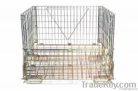 industrial stackable collapsible storage wire mesh container/cage/box
