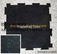 gym/weight room rubber interlock flooring