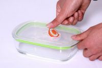 Square Borosilicate Glass Food Container With Lids Safe For Microwave