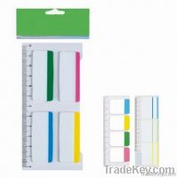 Film index tab page marker with ruler