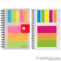 PP Spiral notebook with sticky note set