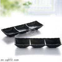 Japanese style three lattices plastic melamine bowl plastic gravy boat condiment relish dish soy saucer restaurant dinnerware