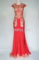 HY1006 New Arrival Luxury Beaded Embroidery Heavy-weight Silk Evening Gowns