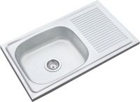 2014 single bowl stainless steel kitchen sink with drain board