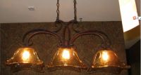 3 Lights Classical Design Glass Chandelier 001-3084-PL
