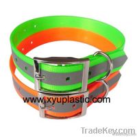 Waterproof TPU reflective dog collar, sunglow dog collar