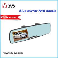 Parking aid system rearview mirror blue glass anti-dazzling car dvr