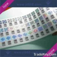 Silver barcode hologram label printing