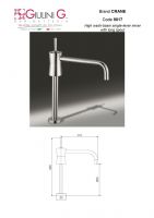 High wash-basin single-lever mixer with long spout CRANE