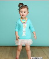 Baby girl spring&amp;autumn clothing sets kids hoodies and veil tank dress in stock