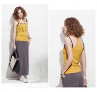 Women's clothing in stock Ladies tank top wholesale high quality girl cotton T-shirts