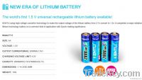 1.5V AA rechargeable Li-ion (lithium polymer) batteries