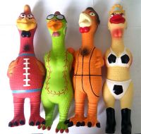 Customized Pet Toys, Rubber Chicken And