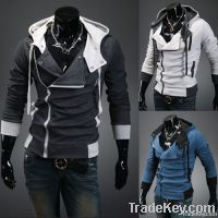 Men hooded cardigan cultivate one's morality men's fleece coat