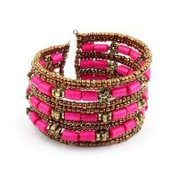 Fashion Multicolor Beads Bangles -Purple