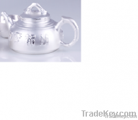 Bamboo silver Teapot