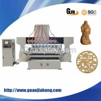 Woodworking machine 4 Axis CNC router 3D engraving machine with servo motor