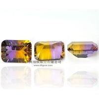  Natural Octagon Shape Hydrothermal Ametrine Quartz Stone Wholesale Price