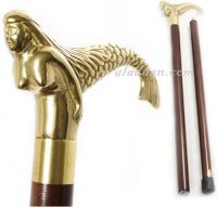 Mermaid Walnut Walking Stick