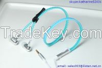 zipper earphone with mic color-changing with temperature headphone for mobile phone computer as gift for boys and girls