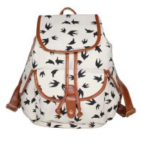 2016 fashion animals printing canvas backpack for girl shoulder bag