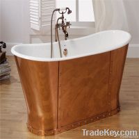 classic bathtub with pedestal