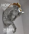 silver horse mosaic wall decorative art