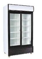 commercial double door vertical display cooler