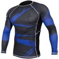 Custom MMA Rash Guard / high quantity sublimation compression short sleeve jersey!