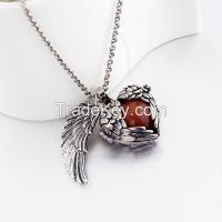 mexican bola silver heart necklace bell ball bola for pregnant women 