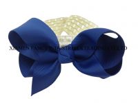 Fashion hair accessories fabric bowknot hair clip and headband set for women 