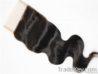 100% Virgin Remy Human Lace Closure Natural Color 10&quot;-28&quot;