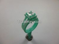 hot sale wax setting silver jewelry wedding/engagement rings wholesale 