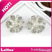 wholesale 26mm  Flat back rhinestone pearl button