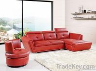 Modern living room leather sofa chair+2seater+chaise lounge $598