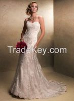 2014 New In Stock White/ Ivory A-Line Wedding Dress