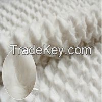 white spray plush fabric